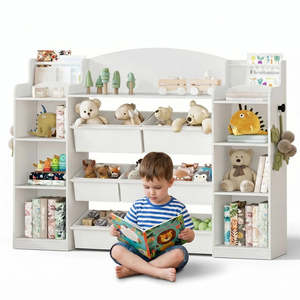 Meuble de rangement en tissu pour jouets d'enfants, idéal pour chambre et salon - Product Image 1