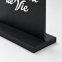 Panneau de table personnalisé en acrylique EZD, plaque de nom de bureau personnalisée avec logo pour salon de beauté, boutique, décoration de comptoir de réception