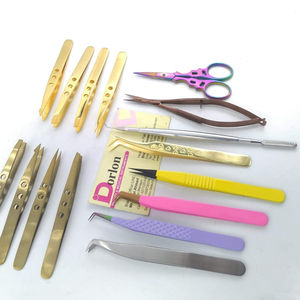 Pinzas de pestañas de acero inoxidable con logotipo personalizado profesional, tijera de resorte para pestañas chapada en oro, herramienta de elevación de pestañas recubierta de Color - Product Image 4