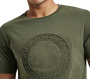 2025 diseño personalizado hombres camiseta 3D relieve impresión texturizada logotipo elevado tela de algodón suave estilo de moda camiseta - Product Image 5