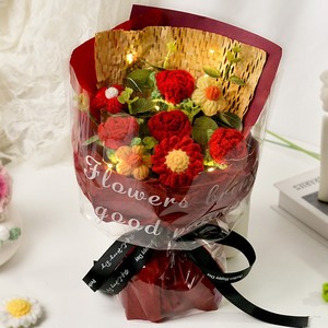 Bouquet di Fiori Finiti Lavorati a Mano: Mini Rose e <span class=keywords><strong>Girasoli</strong></span> Misti all'Uncinetto dal Design Creativo - Product Image 3