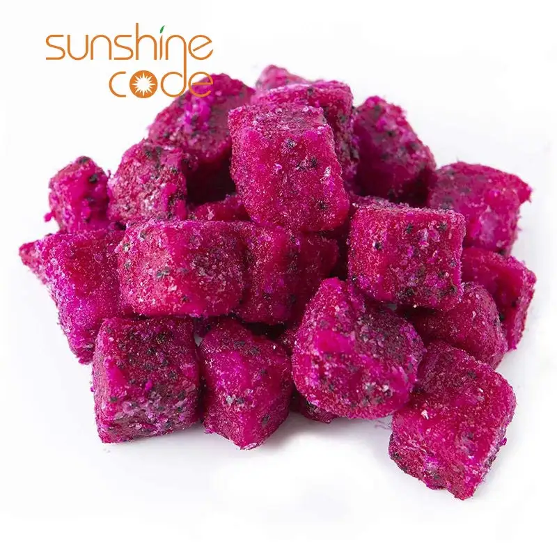 Sunshine kode IQF buah naga merah FROZEN kubus dadu impor buah du naga segar buah di pakistan
