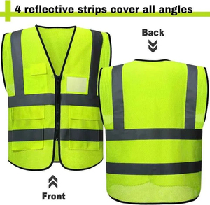Gilet de sécurité pour hommes respirant col en V léger Style confortable idéal pour les travaux en plein air Construction Voyage - Product Image 3