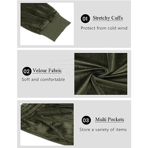 Survêtement en velours 2 pièces survêtements en velours pour hommes ensembles décontractés 2 pièces survêtements en velours personnalisés à manches longues - Product Image 5