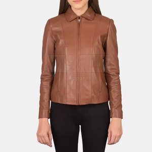 Ropa de invierno Chaquetas de cuero de nuevo estilo Chaqueta de cuero de color personalizado de alta calidad para mujeres - Product Image 2