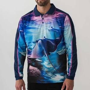 Personalized Premium Quality UPF50+ <b>Sun</b> Protection Unisex Fishing Apparel Fishing Products Long Sleeve Fishing Polo <b>Shirts</b> - Product Image 1