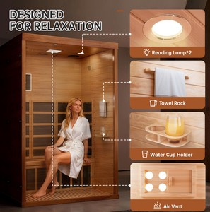 Sauna Infrarroja PABIMIA para 2 Personas, con WiFi, Bluetooth y Control por Aplicación, Sauna Interior - Product Image 4