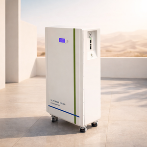 Batterie solaire LiFePO4 sur roues 51,2 V 16 kWh pour stockage d'énergie domestique ESS, armoire mobile avec écran LCD, CAN, RS485, parallèle, IP55 - Product Image 1