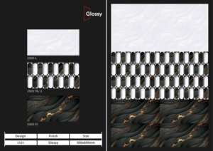 Carreaux muraux en céramique 300x600mm pour salle de bain et cuisine, finition brillante, mate, effet sucre, design mural intérieur luxueux, exportation mondiale - Product Image 4