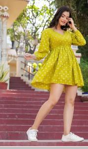 100% pur coton imprimé fleuri robe d'été pour les femmes respirant été plage porter à la mode robe de lune de miel en vente - Product Image 5