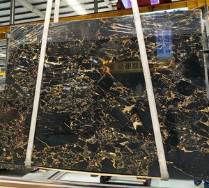 Popolare pietra naturale Portoro marmo oro nero lastra di marmo per decorazione interna piano di lavoro Backsplash scrivania - Product Image 1