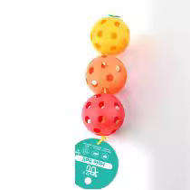 Balle de cloche sensorielle pour l'éducation précoce pour nourrissons en plastique multi-trous balle d'entraînement de préhension à la main balle tactile de bébé pour bébé - Product Image 4