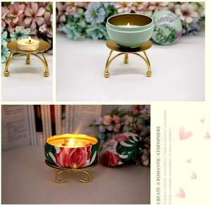 Porte-bougie en verre intemporel, centre de table, présentoir à bougies - Product Image 2