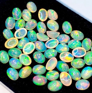 Ethiopian Welo <b>Fire</b> Opal AA Loose Cabochon <b>7</b> X 5 mm Oval Gemstone Wholesale Lot Box Genuine Natural White Mehrajudin Gems Third - Product Image 2