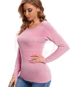 ยืดรอบคอขัดด้านในเครื่องแบบ Underscrub สําหรับโรงพยาบาลทอคุณภาพสูงผู้หญิงภายใต้ขัด - Product Image 2