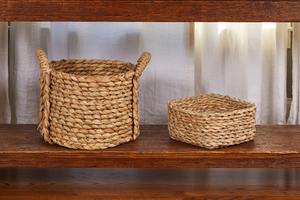 Twisted water hyacinth <b>basket</b> Handmade Storage <b>Basket</b> Wholesale eco-friendly Made in Vietnam - Product Image 6