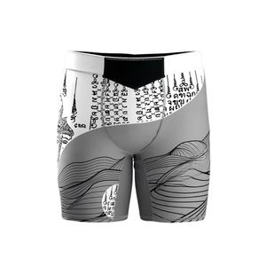 Short de combat MMA personnalisé OEM ODM short MMA entièrement sublimé pour l'entraînement au grappin avec ceinture extensible - Product Image 6