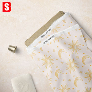 Tissu de coton Liberty des années 80 à impression numérique personnalisée 100% coton avec étoile, lune, galaxie, <span class=keywords><strong>nuit</strong></span> étoilée, imprimé pour vêtements - Product Image 2