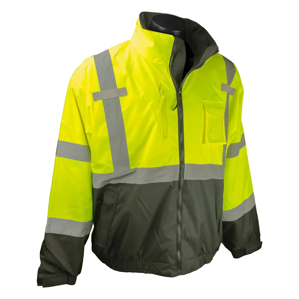 En kaliteli Hi Vis Softshell yansıtıcı ceket su geçirmez ceket açık iş güvenliği ceket nefes rüzgar geçirmez tulum