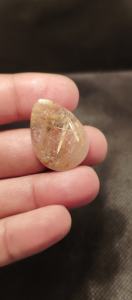 จี้คริสตัลควอตซ์รูไทล์สีทองทรงหยดน้ำ ขายดีที่สุด เหมาะสำหรับเป็นของขวัญ - Product Image 4