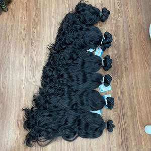 Produit Offre Spéciale!!! Produit brut cheveux vietnamiens non transformés brut cheveux bouclés armure double dessiné faisceaux de cheveux humains avec fermeture - Product Image 5