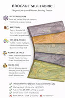Kain Sutra Brokat Murni: Tenun Banarasi Mewah Buatan Tangan dengan Pola Bunga Zari Emas yang Rumit untuk Pakaian Pengantin