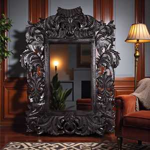 Heritage Floral Wooden Picture <b>Frame</b> Handmade 6x8 Luxury <b>Antique</b> Classical Style Square Pattern for Home Decoration Display - Product Image 2