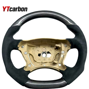 Volant en cuir bleu personnalisé YTcarbon pour E <span class=keywords><strong>SL</strong></span> CLS <span class=keywords><strong>350</strong></span> E550 SL55 SL63 E63 W211 R230 W211 C209 C219 W463 E230 AMG - Product Image 3