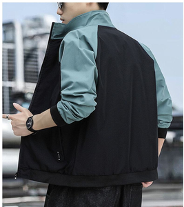 Nouvelle veste en jean slim pour homme, style motard, avec fermeture éclair, coloris assortis, sport coréen, hiver, décontractée, pour l'extérieur - Product Image 3