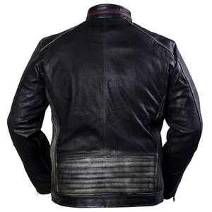 Chaqueta de cuero PU moda hombres primavera, otoño, cuello alto sólido chaqueta de moda para hombres ropa de invierno chaquetas cálidas - Product Image 4