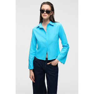 ETHIQUET MAKAYLA Camisa de lino de manga larga y corte regular para mujer - Product Image 1