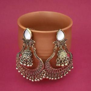 Tip Top Fashions Gold Plated Mirror Dangler Chandelier Pendientes 1314816B Accesorio de moda - Product Image 1