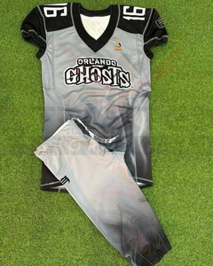 Uniforme de Fútbol Americano con Diseño de Impresión Digital Personalizado de Tendencia, Manga Corta, Secado Rápido, Transpirable, Precio Bajo, Servicio OEM - Product Image 2