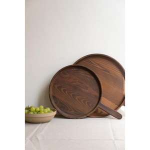 Ensemble de plateau de service en bois au design antique tendance avec bord orné forme et taille personnalisées pour une utilisation ferme de fête - Product Image 3