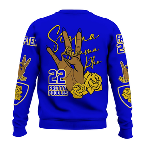 Sigma Gamma Rho เสื้อสเวตเตอร์คอกลมหรูหรา1922สโมสรสีฟ้าทองเสื้อผ้ากรีกเสื้อผ้าขนแกะระดับพรีเมี่ยมสำหรับผู้หญิงสไตล์ฤดูหนาว - Product Image 2