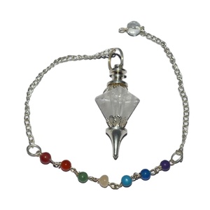 Bola de cristal curativa Cristal de cuarzo Péndulo de chakra de doble terminación - Product Image 1