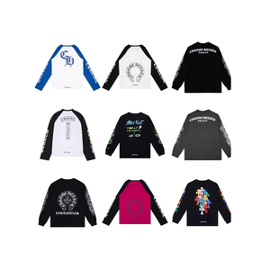 Suéter de punto con cuello redondo para hombre, de manga larga/regular, con estampado digital, estilo urbano, 100% algodón, antipilling, talla grande - Product Image 1