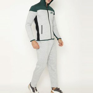 Survêtements de course légers et confortables pour hommes 100% coton col à capuche fermeture éclair quantité en vrac motif solide pour l'hiver - Product Image 6