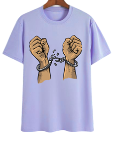 Camiseta de manga corta verde claro para hombre con estampado DTF personalizado, corte regular, cuello redondo, jersey informal de algodón, top unisex. - Product Image 2