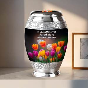 Urna artesanal para cenizas humanas | Recuerdo conmemorativo Premium | Caja de urna de latón para adultos Premium - Product Image 3