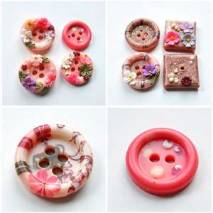 EleganceCraft Botones de resina personalizados Diseño artístico floral y abstracto para proyectos de manualidades y costura de moda - Product Image 4