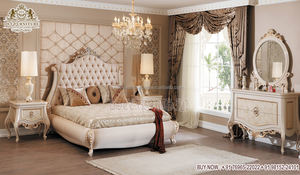 Meubles de chambre à coucher et lit polis dorés de Style français, meubles de chambre à coucher polis dorés, lit Queen Size exclusif - Product Image 2