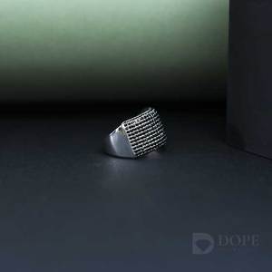 Bague tendance en acier inoxydable avec diamant Moissanite certifié IGI, création de laboratoire, design unisexe, plaqué or 14 carats, pour les fêtes et le quotidien - Product Image 4