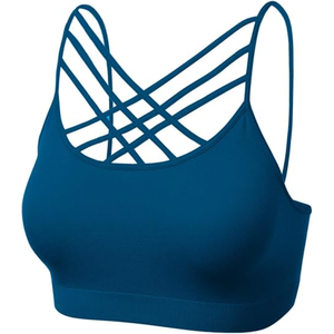 Sujetador deportivo sin espalda en U profundo con cuello colgante de soporte de Venta caliente para mujer - Product Image 3