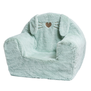 Fauteuil club unisexe vert pailleté en forme de lapin, siège confortable en peluche d'anime pour enfants en polyester durable - Product Image 2