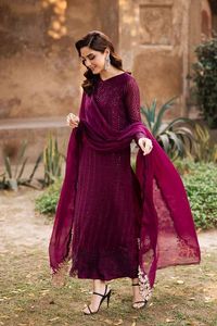 Elegant Punjabi Cultural Georgette Ladies Suit Most Demanding for Festive Wear Ready Made Stitched <b>Material</b> <b>Sequined</b> Decoration - Product Image 5