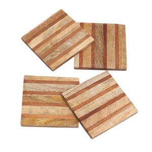 Posavasos de madera con estilo para comedor, alfombrillas para tazas, accesorios de decoración de mesa, posavasos redondos de madera de primera calidad al precio más bajo - Product Image 2