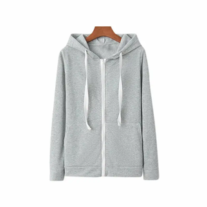 Jersey de invierno para mujer, Sudadera con capucha, manga larga, cremallera completa, tejido de punto de peso pesado, diseño OEM, estampado, último diseño para mujer con capucha - Product Image 1