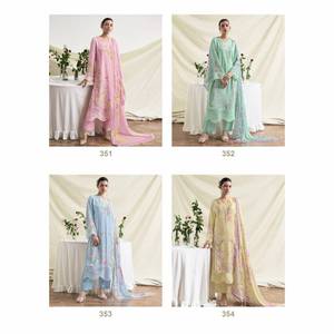 Vente en gros de coton Kimora Maslin à séchage rapide imprimé numérique Salwar Kameez catalogue complet de la collection de vêtements de fête - Product Image 5