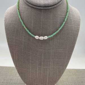 Perle verte et perles de cristal collier papillon lien collier femmes mode bohème pour les mariages anniversaire écologique - Product Image 1